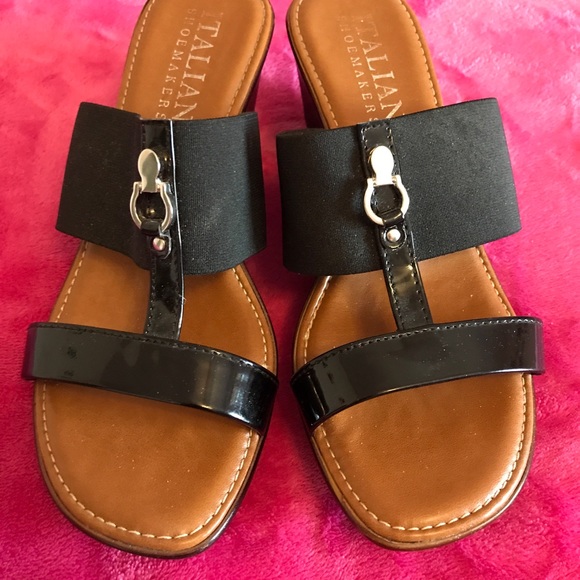 Made in Italy slip on wedge heels size 8 - Picture 2 of 5